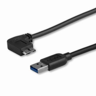 USB3AU2MLS<BR>Micro USB 3.0 片側L型スリムケーブル オス/オス L型左向きマイクロUSB 2m USB 3.0 A - USB 3.0 Micro-B<BR>スターテック・ドットコム㈱