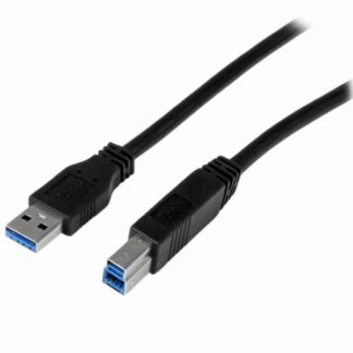 USB3CAB2M<BR>2m USB IF認証 SuperSpeed USB 3.0ケーブル (A - B) オス/オス ブラック<BR>スターテック・ドットコム㈱