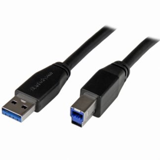 USB3SAB5M<BR>USB 3.0 アクティブリピーターケーブル USB A(オス) - USB B(オス) 5m USB 3.1 Gen 1 (5 Gbps)<BR>スターテック・ドットコム㈱