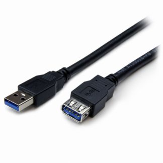 USB3SEXT2MBK<BR>2m SuperSpeed USB 3.0 延長ケーブル タイプA(オス) - タイプA(メス) ブラック<BR>スターテック・ドットコム㈱