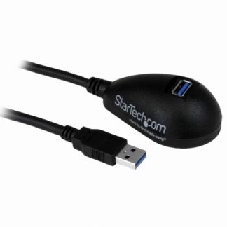 USB3SEXT5DKB1.5m SuperSpeed USB3.0延長ケーブル(ブラック) 卓上使用に最適 USB A オス - USB A メス シールド付きツイストペアケーブル使用スターテック・ドットコム㈱