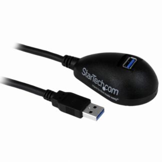 USB3SEXT5DKB<BR>1.5m SuperSpeed USB3.0延長ケーブル(ブラック) 卓上使用に最適 USB A オス - USB A メス シールド付きツイストペアケーブル使用<BR>スターテック・ドットコム㈱
