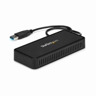 USBA2DPGB<BR>USB 3.0接続 ミニ ドッキングステーション Mac/Windows対応 デュアルDisplayPortモニタ対応 4K/60Hz ギガビットイーサネットポート<BR>スターテック・ドットコム㈱