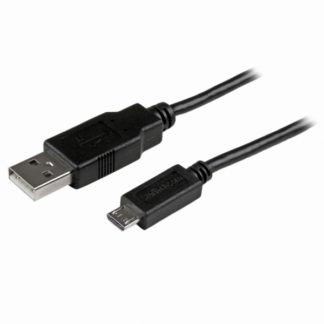USBAUB3BK<BR>充電/同期用 USB - Micro USBスリムケーブル(91cm) スマートフォン&タブレット対応 A - Micro B(オス/オス)マイクロUSB充電ケーブル<BR>スターテック・ドットコム㈱