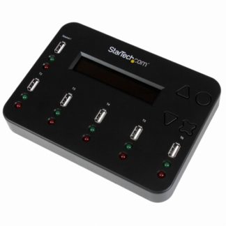 USBDUP15<BR>スタンドアローン型 1対5 USBメモリデュプリケーター(コピーマシン) 最大1.5GB/sで複製 ブラック<BR>スターテック・ドットコム㈱