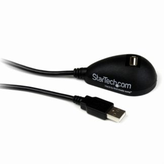 USBEXTAA5DSK<BR>1.5m USB2.0延長ケーブル(ブラック) 卓上使用に最適 USB A オス-USB A メス シールド付きツイストペアケーブル使用<BR>スターテック・ドットコム㈱