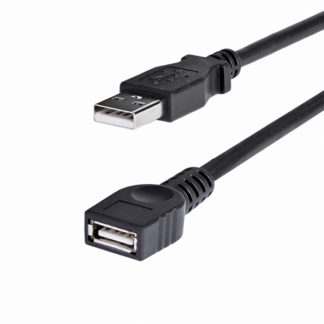 USBEXTAA6BK<BR>1.8m ブラック USB 2.0延長ケーブル USB A オス - USB A メス High Speed USB 2.0 480Mbps対応 USB 1.1との下位互換性<BR>スターテック・ドットコム㈱