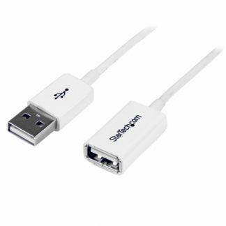 USBEXTPAA3MW<BR>3m ホワイトUSB2.0延長ケーブル USB A オス-USB A メス<BR>スターテック・ドットコム㈱