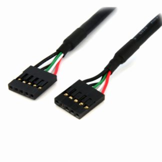 USBINT5PIN24<BR>61cm ケース用USB延長ケーブル 5ピンUSBマザーボードヘッダーケーブル メス/メス<BR>スターテック・ドットコム㈱