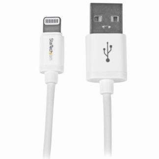 USBLT1MW1m iPhone/ iPod/ iPad対応Apple Lightning-USBケーブル ホワイト Apple MFi認証取得 ライトニング 8ピン(オス)-USB A(オス) 充電&同期用ケーブルスターテック・ドットコム㈱