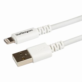 USBLT3MW<BR>3m iPhone/ iPod/ iPad対応Apple Lightning - USB ケーブル ホワイト Apple MFi認証取得 ライトニング 8ピン(オス)-USB A(オス) 充電&同期用ケーブル<BR>スターテック・ドットコム㈱