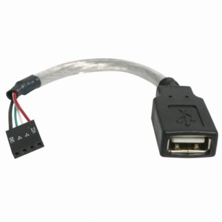 USBMBADAPT15cm PCケース/マザーボード接続用USB 2.0ケーブル USB Aタイプ メス - 4ピン USBマザーボードヘッダー メススターテック・ドットコム㈱