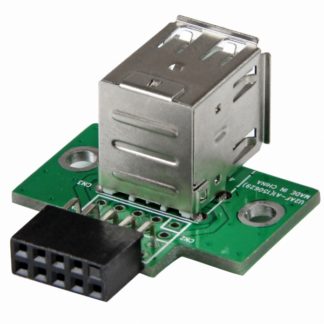 USBMBADAPT2<BR>マザーボードピンヘッダー接続USB 2ポート増設変換アダプタ 2x USB A/ メス - IDC (10ピン)/ メス<BR>スターテック・ドットコム㈱