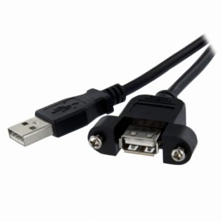 USBPNLAFAM2<BR>61cm USB2.0パネルマウント型ケーブル パネルマウント用USB Aポート(メス) - USB Aポート(オス)<BR>スターテック・ドットコム㈱