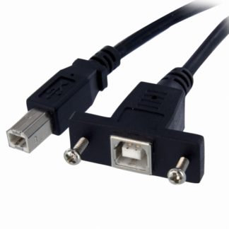 USBPNLBFBM130cm USB2.0 パネルマウント型ケーブル パネルマウント用USB Bポート(メス) - USB Bポート(オス)スターテック・ドットコム㈱