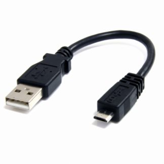 UUSBHAUB6IN<BR>15cm micro USB2.0変換ケーブルアダプタ USB A オスーUSB micro-B オス High Speed USB2.0対応<BR>スターテック・ドットコム㈱