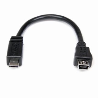 UUSBMUSBMF6<BR>15cm Micro USB - Mini USB 変換アダプタケーブル マイクロUSB(オス) - ミニUSB(メス)<BR>スターテック・ドットコム㈱