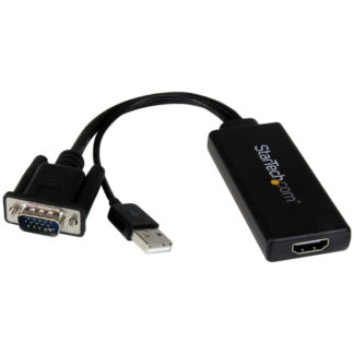 VGA2HDU<BR>VGA-HDMI変換アダプタ (USBオーディオ&バスパワー対応) ポータブルアナログRGB(VGA)-HDMIアップスケールコンバーター D-Sub 15ピン(HD15)アナログ信号をHDMIに変換<BR>スターテック・ドットコム㈱