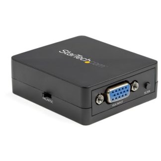 VGA2VID2<BR>VGA-RCA/S端子 変換コンバータ PCからTVへ 1080p-480i スケーラ USBポートから電力供給<BR>スターテック・ドットコム㈱