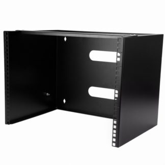 WALLMOUNT8スチール製ラックマウントブラケット(19インチ/8U/奥行き12インチ) ネットワーク/ラックマウント機器対応 耐荷重20kgスターテック・ドットコム㈱