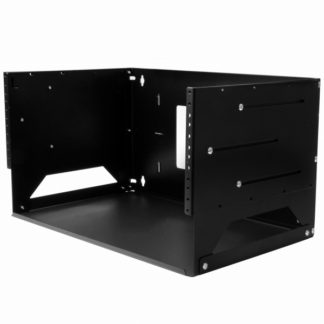 WALLSHELF4U<BR>壁掛け型ウォールラック 棚板付属 スチール製 4U ウォールマウント型サーバーラック 奥行き調整可能(30cm - 46cm)<BR>スターテック・ドットコム㈱