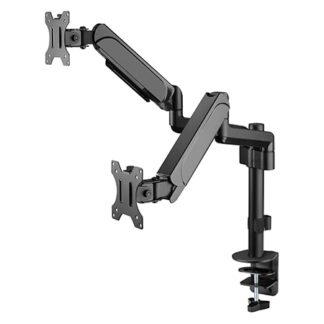 TVSOFGS722B<BR>快適ワークのモニターアーム 13-32インチ対応 2画面昇降アーム GS722 ブラック<BR>スタープラチナ㈱
