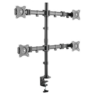 TVSOFNA342B<BR>快適ワークのモニターアーム 13-27インチ対応 4画面 NA342 ブラック<BR>スタープラチナ㈱