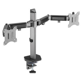 TVSOFNA822S<BR>快適ワークのモニターアーム 13-32インチ対応 2画面 NA822 シルバー<BR>スタープラチナ㈱