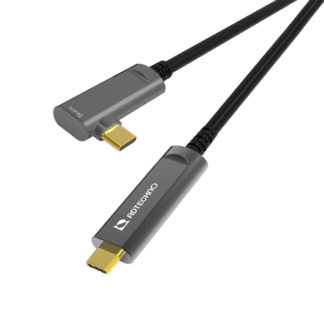 AUN-5L2-010<BR>10Gbps対応光ファイバUSBケーブル C-C L型 10m<BR>㈱エーディテクノ