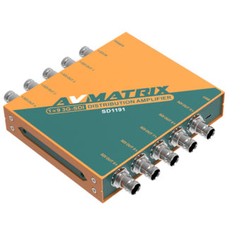 SD1191<BR>リクロック搭載3G-SDI 9分配器<BR>㈱エーディテクノ