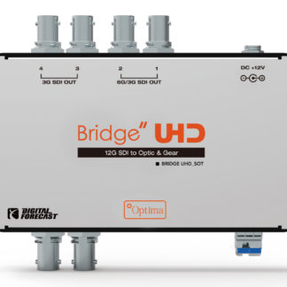 UHD_SOT<BR>4K UHD対応 12G-SDI→クワッド3G-SDI変換機能搭載 光延長器 送信機<BR>㈱エーディテクノ