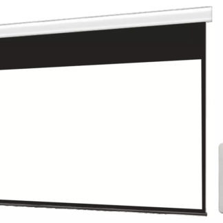 WCK2435WEM<BR>壁スイッチケース付き電動スクリーン 16:9 110インチ ブラックマスク付き<BR>㈱シアターハウス