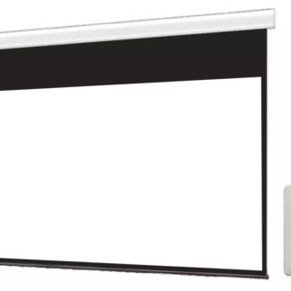 WCK2879WEM<BR>壁スイッチケース付き電動スクリーン 16:9 130インチ ブラックマスク付き<BR>㈱シアターハウス