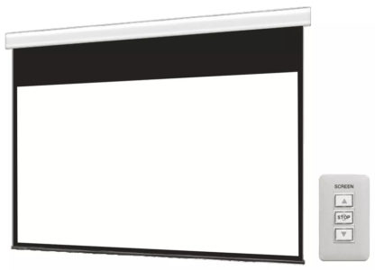 WCK3100WEM壁スイッチケース付き電動スクリーン 16:9 140インチ ブラックマスク付き㈱シアターハウス