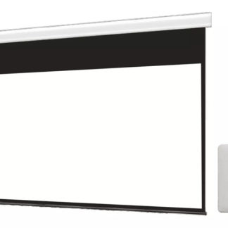 WCK3322WEM-H2150壁スイッチケース付き電動スクリーン 16:9 150インチ ブラックマスク付き㈱シアターハウス
