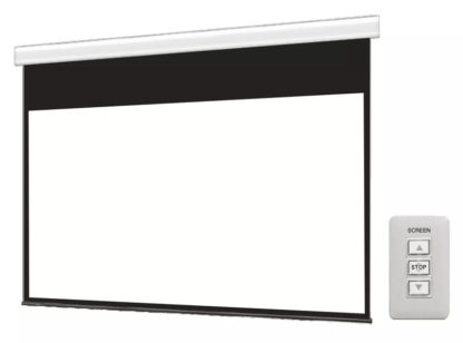 WCK3322WEM-H3000壁スイッチケース付き電動スクリーン 16:9 150インチ ブラックマスク付き㈱シアターハウス