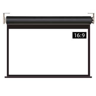 WRF3100WEM-H3000<BR>遠距離操作壁リモコン電動スクリーン 16:9 140インチ ブラックマスク付き<BR>㈱シアターハウス