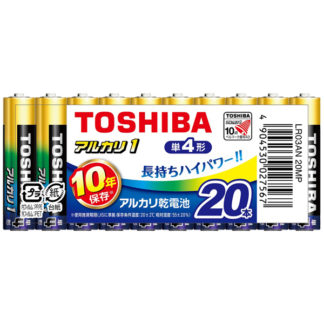LR03AN 20MP<BR>アルカリ電池 単4形 20本まとめパック<BR>㈱東芝（家電）