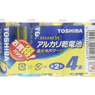 LR14L4MP<BR>アルカリ電池 単2形 4本パック<BR>㈱東芝（家電）