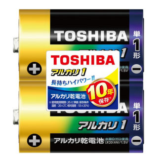 LR20AN 2KP<BR>アルカリ電池 単1形 2本かんたんパック<BR>㈱東芝（家電）