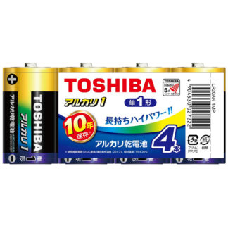 LR20AN 4MP<BR>アルカリ電池 単1形 4本まとめパック<BR>㈱東芝（家電）