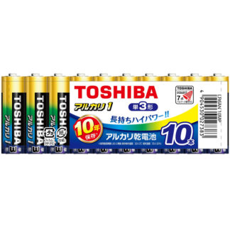 LR6AN 10MP<BR>アルカリ電池 単3形 10本まとめパック<BR>㈱東芝（家電）
