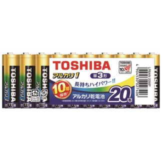 LR6AN 20MP<BR>アルカリ電池 単3形 20本まとめパック<BR>㈱東芝（家電）