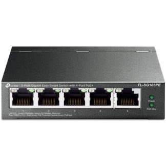 TL-SG105PE<BR>5ポート ギガビット PoE+（4ポート） EasySmart デスクトップ スイッチ<BR>ティーピーリンクジャパン㈱