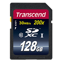 TS128GSDXC10<BR>SDXCカード 128GB Class10<BR>トランセンドジャパン㈱