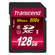 TS128GSDXC10U1SDXCカード 128GB Class10 UHS-I 600x (Ultimate)トランセンドジャパン㈱