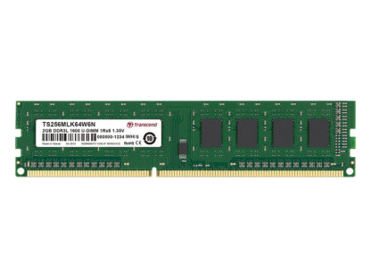 TS256MLK64W6N240PIN 2GB DDR3L 1600 U-DIMM 1Rx8 1.35Vトランセンドジャパン㈱
