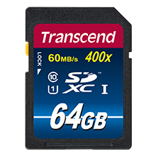 TS64GSDU1SDXCカード 64GB Class10 UHS-I 300x (Premium)トランセンドジャパン㈱