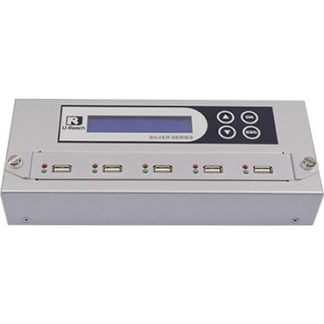 UB905S<BR>5ポート USBデュプリケータ Intelligent 9 Silver 1:4のコピーおよび最大5個のUSBメディアの同時消去が可能。転送速度33MB/秒<BR>㈱Ｕ－Ｒｅａｃｈ　Ｊａｐａｎ
