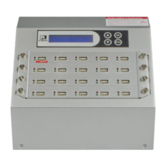 UB920S<BR>20ポート USBデュプリケータ Intelligent 9 Silver UB920S 1:19のコピーおよび最大19個のUSBメディアの同時消去が可能。転送速度33MB/秒<BR>㈱Ｕ－Ｒｅａｃｈ　Ｊａｐａｎ